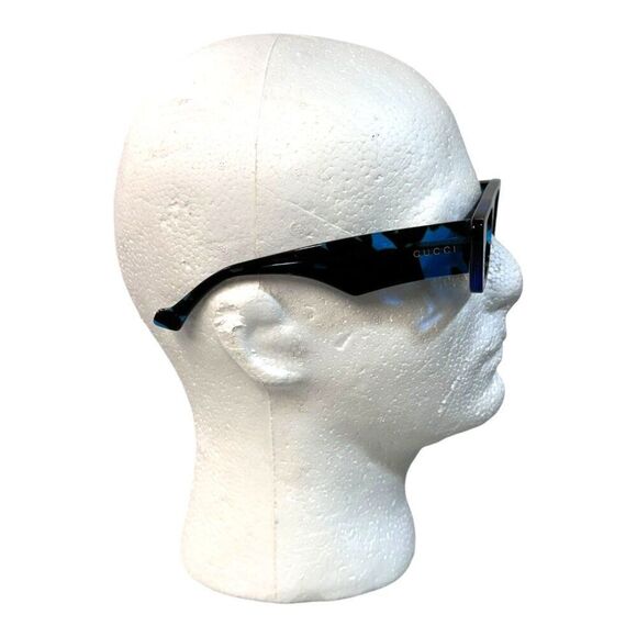 Gucci GG1331S Blue Tortoise Rectangle Sunglasses 54-16-145 Velvet Case Dust Bag - Picture 10 of 10